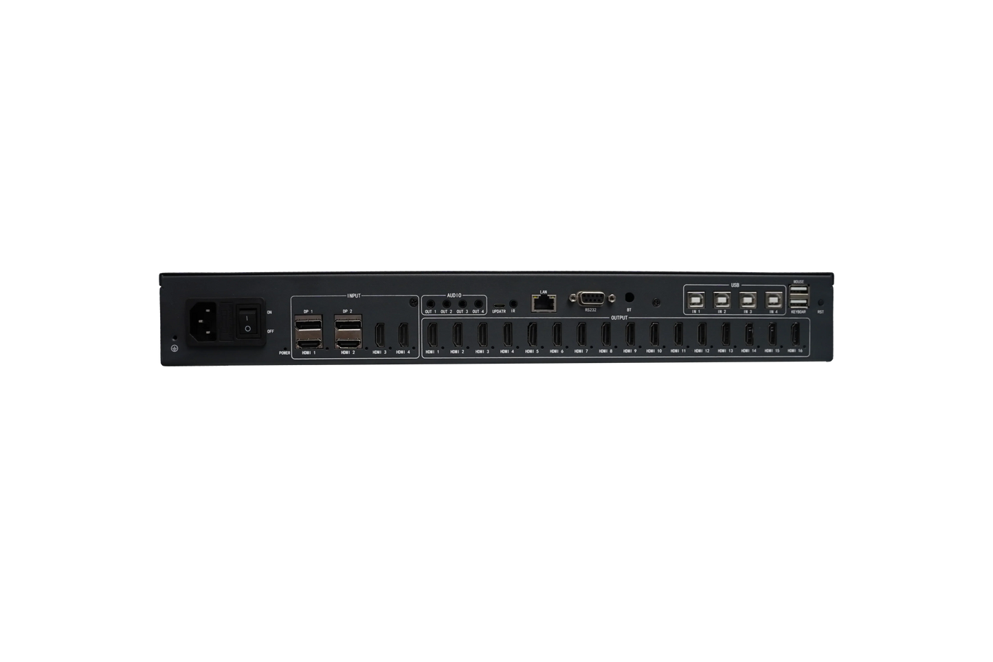 Bitvisus BIT-VP-U1-MD416 4K60 POP HDMI PIP Editable Resolution Seamless KVM Audio Video Matrix Video Wall Controller - BITVISUS