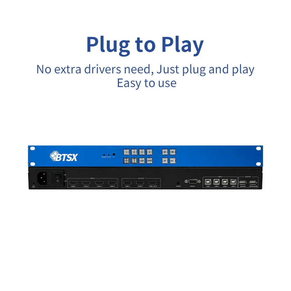 BIT-MV-U1-MD403 4K60 PIP Seamless Switching Matrix Switcher LCD KVM Multi-Picture Split Processor - BITVISUS