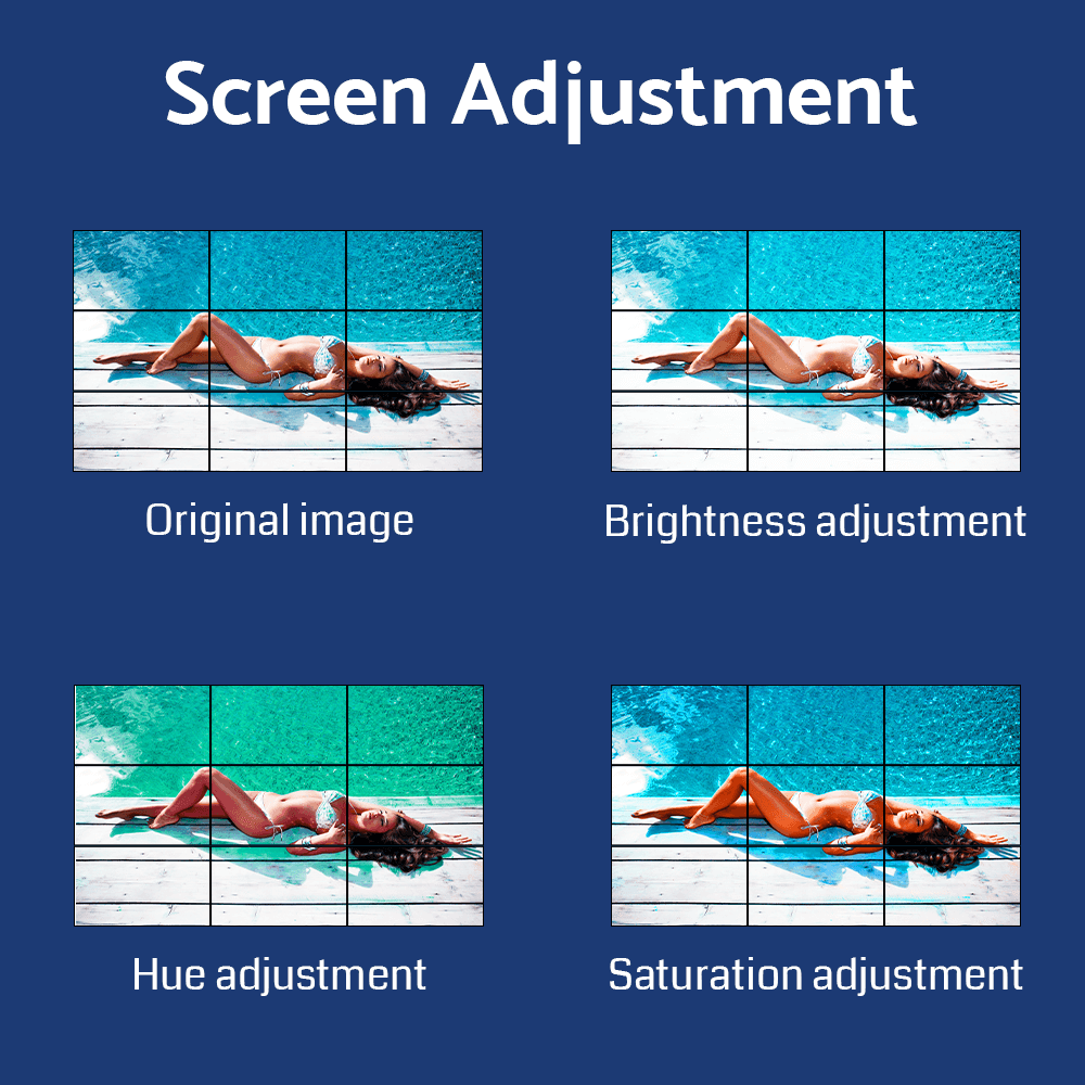 4K60 2x9 3x6 4x4 Video Processor PIP Seamless Switching Matrix Switcher HDMI Multiviewer Video Wall Controller