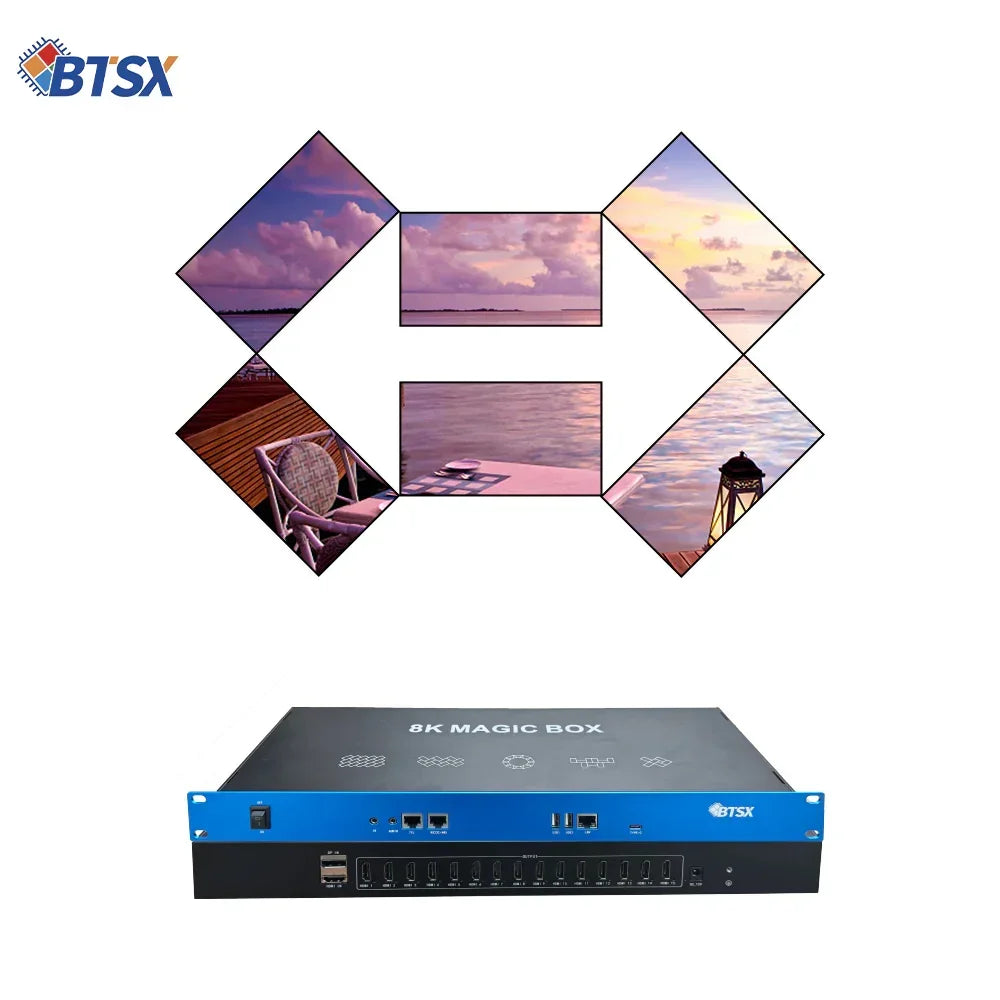 Bitvisus BIT-VJ-U1-115Pro Creative Splicing 8K60 PIP Cropping Zoom Point to Point LCD LED Video Wall Processor - BITVISUS