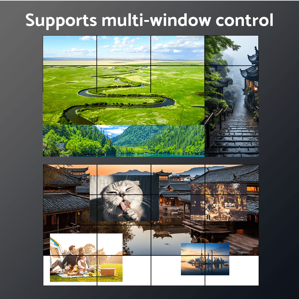 BIT-VWC-U1-0816T 4K60Hz HDMI Switch Video Wall Controller Rotation PIP Remote Control RS232 - BITVISUS