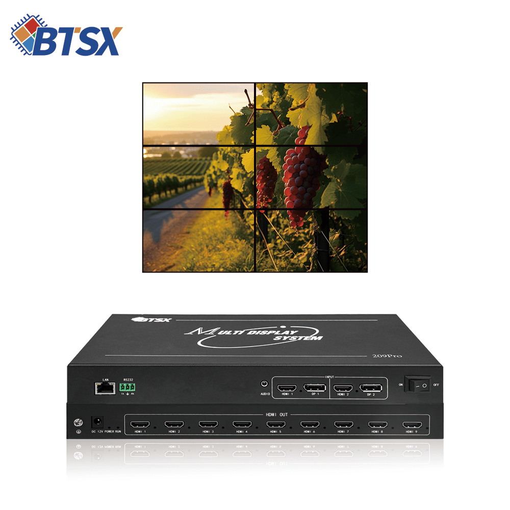 BIT-MSE-209Pro 4K60Hz HDMI Video Wall Controller PIP Point to Point Multi-screen Processor 1x5 1x7 1x9 4x1 3x1 EDID Management - BITVISUS