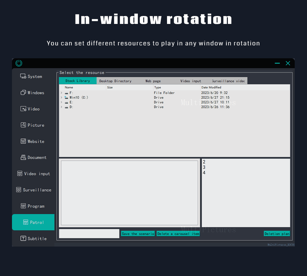 BIT-MultiPictures Windowing Software Split Screen Software Arrange Windows Control - BITVISUS