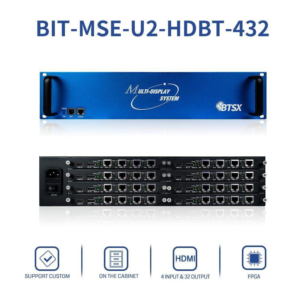 BIT-MSE-U2-HDBT-432 UHD HDBaseT HDMI Video Wall Controller 4input 32output Multi-Monitor Controller - BITVISUS