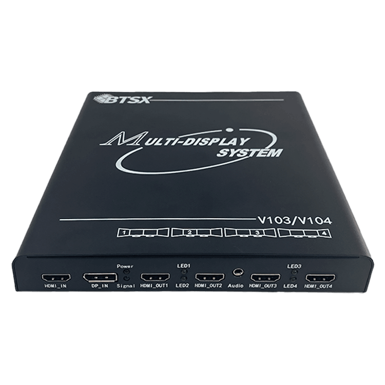 BIT-MSE-4K60-104HD 1x4 1x3 1x2 Video Wall Controller Projection Fusion System HDMI/DP 1 In 4 Out - BITVISUS