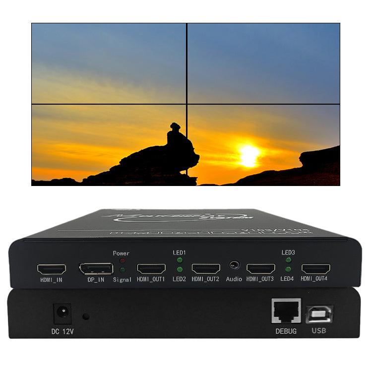 BIT-MSE-4K60-104PRO 4K60Hz 2x2 1x4 4x1 1x3 3x1 Video Wall Controller HDMI/DP 2 Inputs 4 Outputs - BITVISUS
