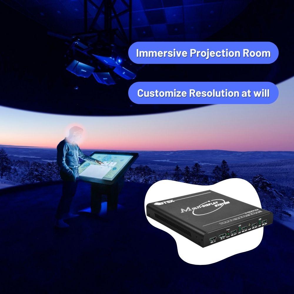 BIT-MSE-4K60-104PRO 4K60Hz 2x2 1x4 4x1 1x3 3x1 Video Wall Controller HDMI/DP 2 Inputs 4 Outputs - BITVISUS