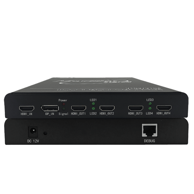 BIT-MSE-4K60-104PRO 4K60Hz 2x2 1x4 4x1 1x3 3x1 Video Wall Controller HDMI/DP 2 Inputs 4 Outputs - BITVISUS