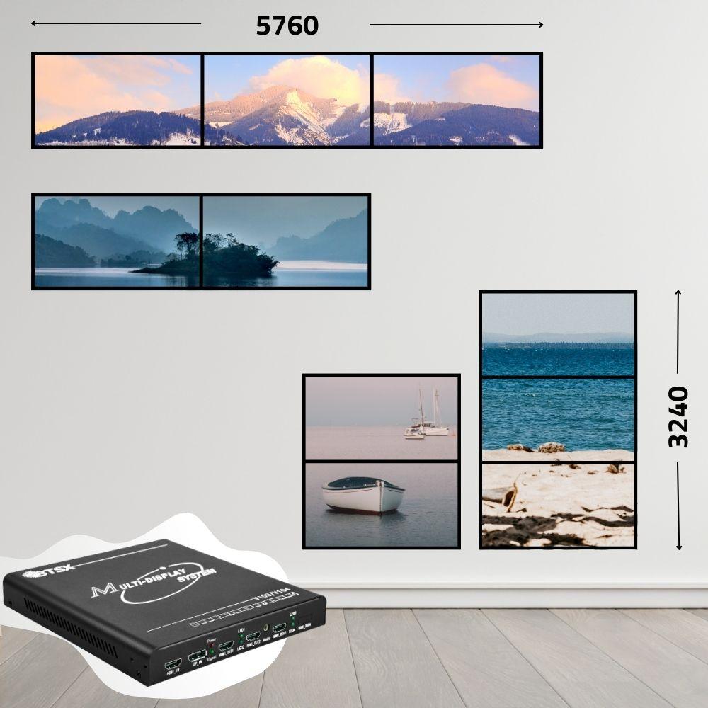 BIT-MSE-4K60-103PRO 4K60Hz 1x3 3x1 1x2 2x1 Video Wall Controller Tv Wall Processor HDMI/DP 1 Input 3 Outputs - BITVISUS