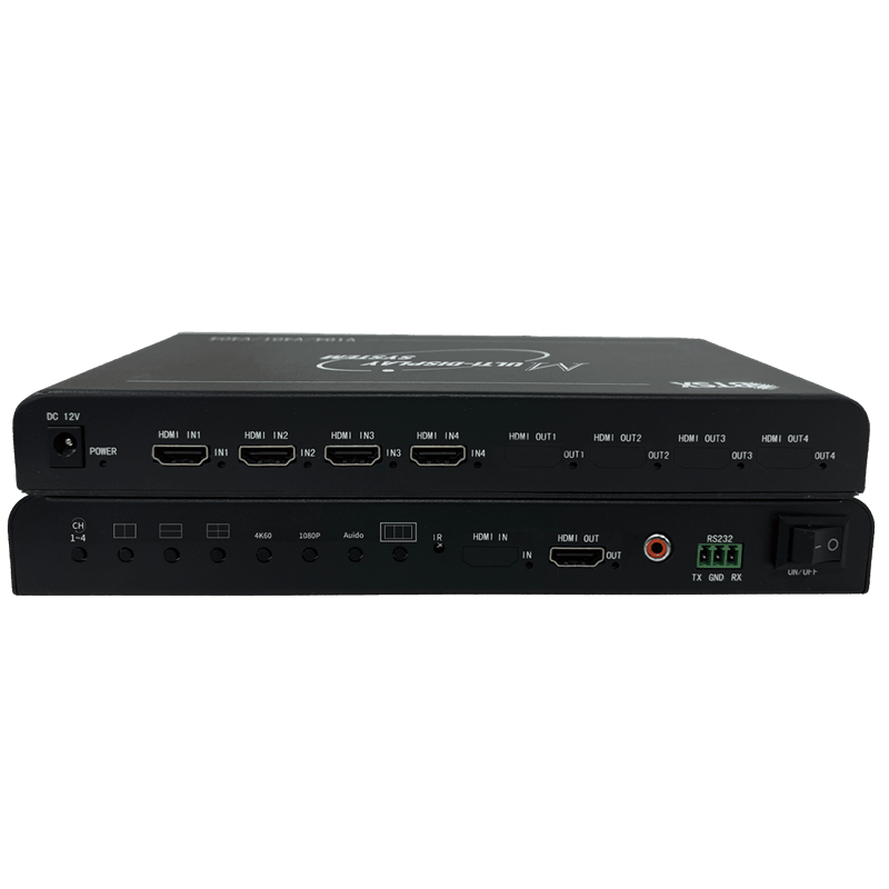 BIT-MV-401 4K 60Hz Seamless Multi Viewer Switcher Screen Splitter 4 In 1 Out Exhibition Meeting Display Live Steaming - BITVISUS