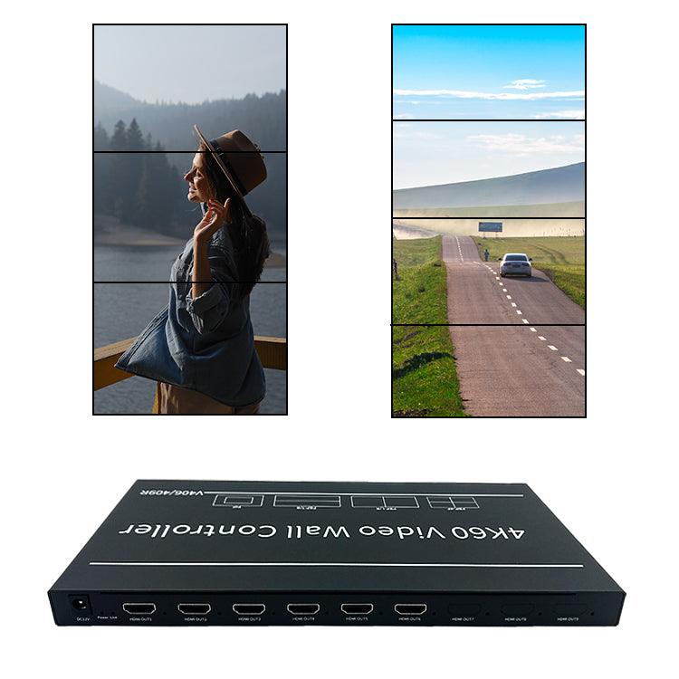 BIT-VWC-406R 4K 60Hz LCD Video Wall Controller Processor 3x3 2x4 4x2 2x2 2x3 3x2 HDMI DP Rotation Remote Control RS232 - BITVISUS