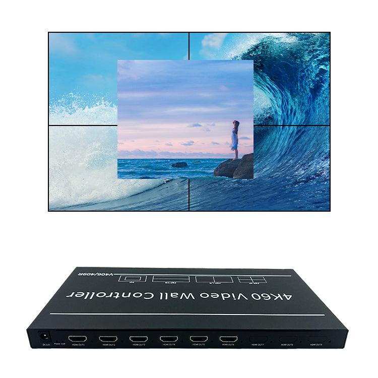 BIT-VWC-406R 4K 60Hz LCD Video Wall Controller Processor 3x3 2x4 4x2 2x2 2x3 3x2 HDMI DP Rotation Remote Control RS232 - BITVISUS