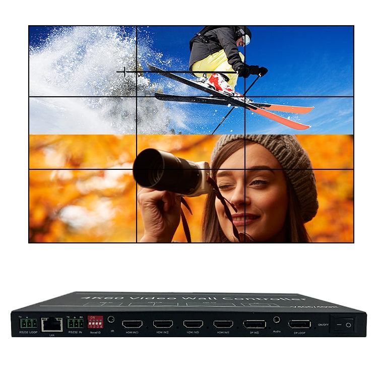 BIT-VWC-409R 4K 60Hz LCD Video Wall Controller Processor 2x2 3x3 HDMI DP Rotation Remote Control RS232 - BITVISUS