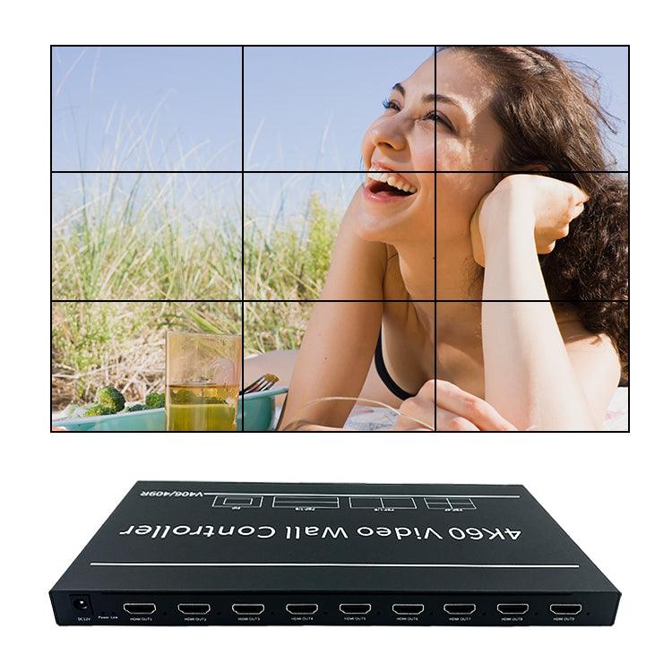 BIT-VWC-409R 4K 60Hz LCD Video Wall Controller Processor 2x2 3x3 HDMI DP Rotation Remote Control RS232 - BITVISUS
