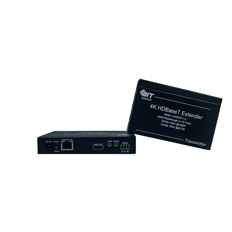 BIT-Ex-HDBT-4K-KVM-100 4K HDMI KVM USB Extender 3D Video 100m Transmitter Receiver IR control HDCP 2.2 POE RS232 - BITVISUS