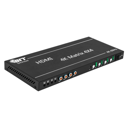 BIT-Ma-GS-4K60-0404 Digital 4x4 HDMI Matrix Splitter Switcher S/PDIF HDCP IR RS232 Control - BITVISUS