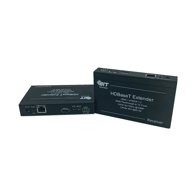 BIT-Ex-HDBT-KVM-150 4K HDMI USB KVM Extender 1080P 3D Video 100m Transmitter Receiver IR control HDCP 2.2 HDMI POE RS232 - BITVISUS