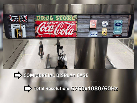 Subway Advertising With A 5760x1080 1x3 Video Wall Using The BIT-MSE-4K60-103PRO Controller