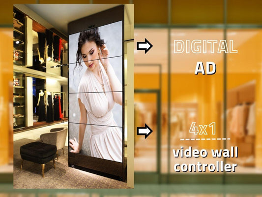 Transform Your Clothing Store With A Stunning 4x1 Video Wall Powered By The BIT-MSE-4K60-104PRO - BITVISUS