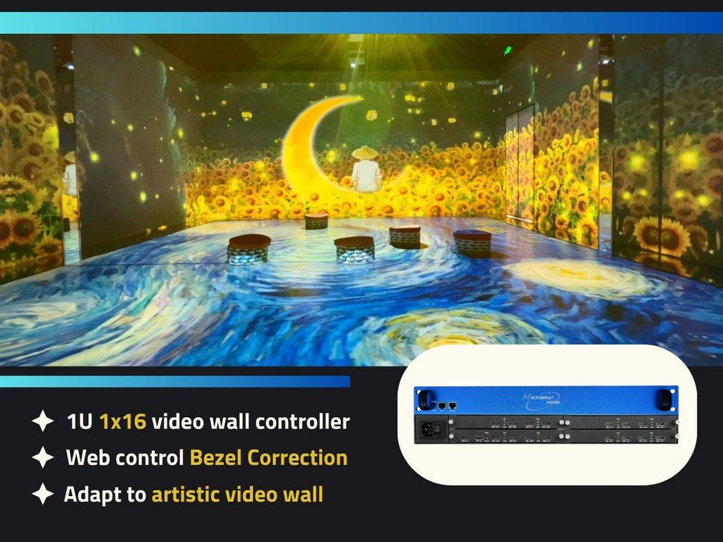 BIT-VWC-U1-116 Display Solution - Bezel management in 1x5 video wall