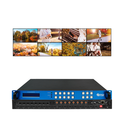 BIT-Ma-U1-MC0808 8x8 2x2 Video Matrix 4K60 HDMI Matrix Switcher Splitter Smart EDID IR Control RS232 TCP/IP