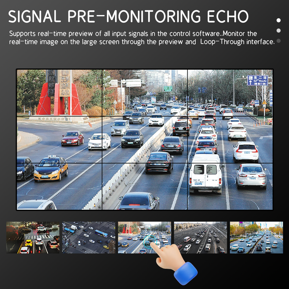 Dec64-09 4K60 IPC Decoding and Splicing Processor 9-Channel HDMI Output 64-Channel IP Camera Video Wall Controller for Security Monitoring