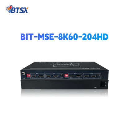 MSE-8K60-204HD 8K60Hz Video Wall Controller | 2×HDMI 2.1 + 2×DP 1.4 In, 4×HDMI 2.0 Out | 2×2 / 1×4 Multi-Screen Splicing