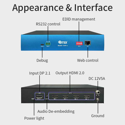 8K60 Multi-screen extender Suitable for multi-channel projection fusion Customization supported