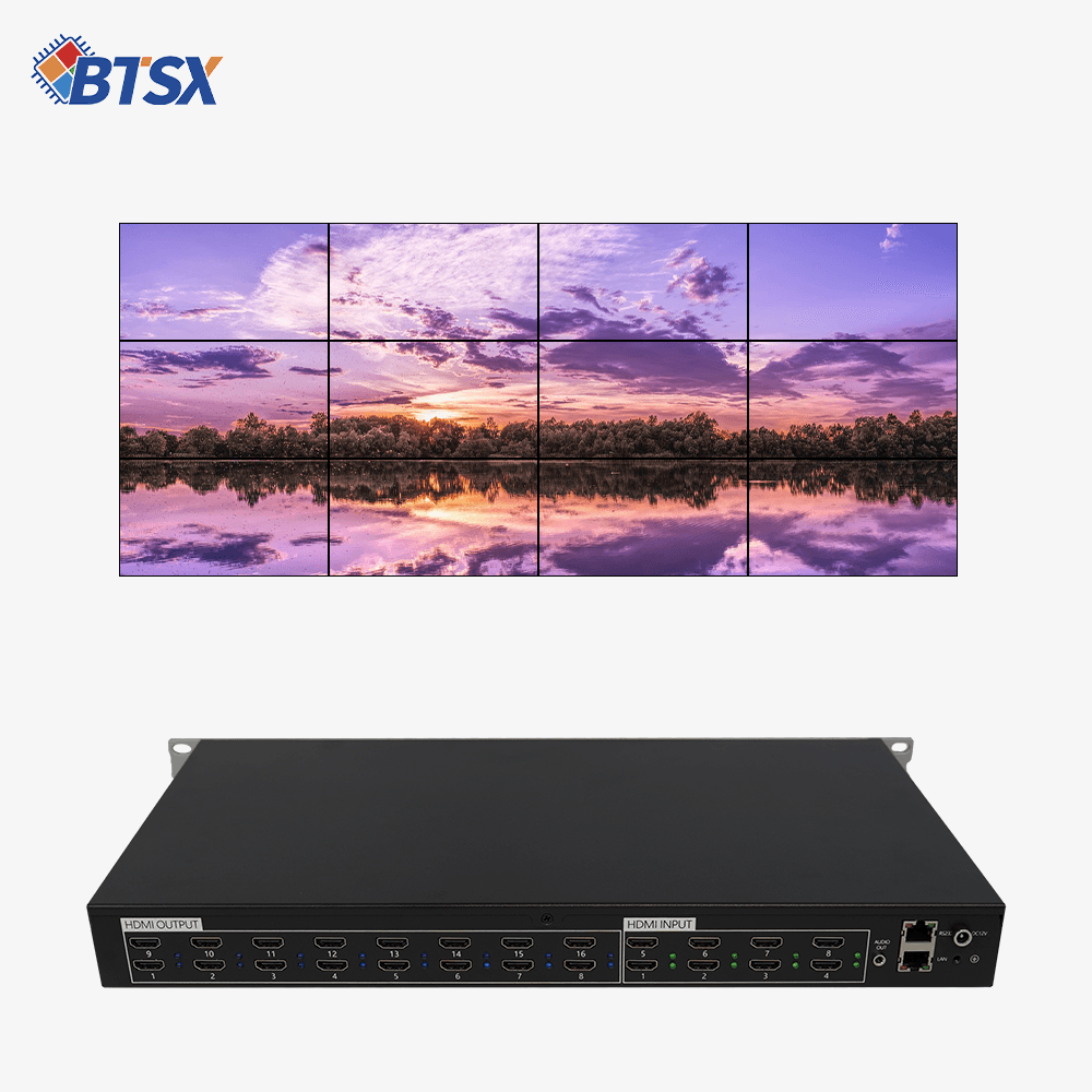 4K60Hz HDMI Switch Video Wall Controller Rotation PIP Remote Control RS232