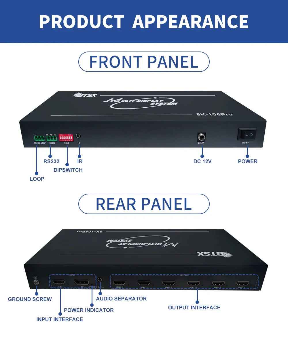 BIT-MSE-8K-106Pro FPGA Hardware 8K Video Controller 8K Multi-Screen Expansion Solution