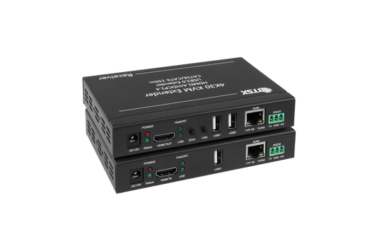 BIT-Ex-IP-4K-KVM 4K HDMI® Extender 100M to Network Cable Converter KVM USB RS232 Signal Extender Transmitter Receiver HDCP