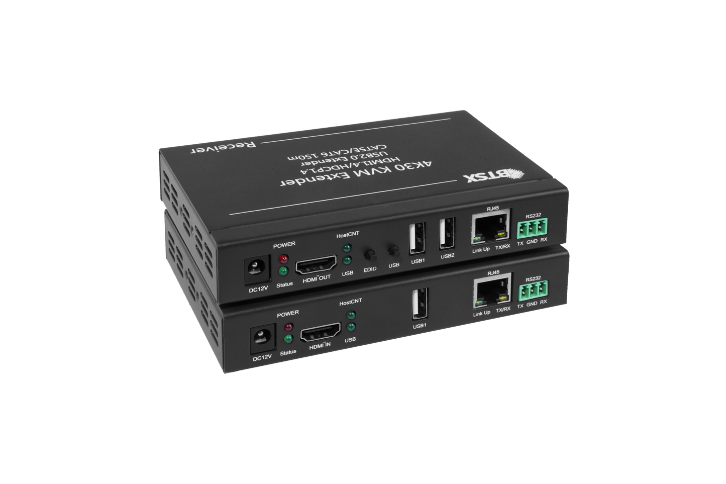 BIT-Ex-IP-4K-KVM 4K HDMI® Extender 100M to Network Cable Converter KVM USB RS232 Signal Extender Transmitter Receiver HDCP