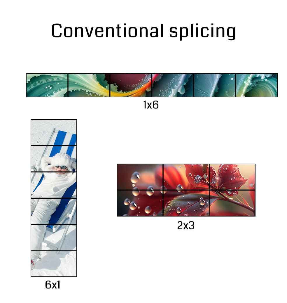 8K60 Artistic Video Wall Special-shaped Splicing Processor 2x3 1x6 6x1 PIP Bitvisus