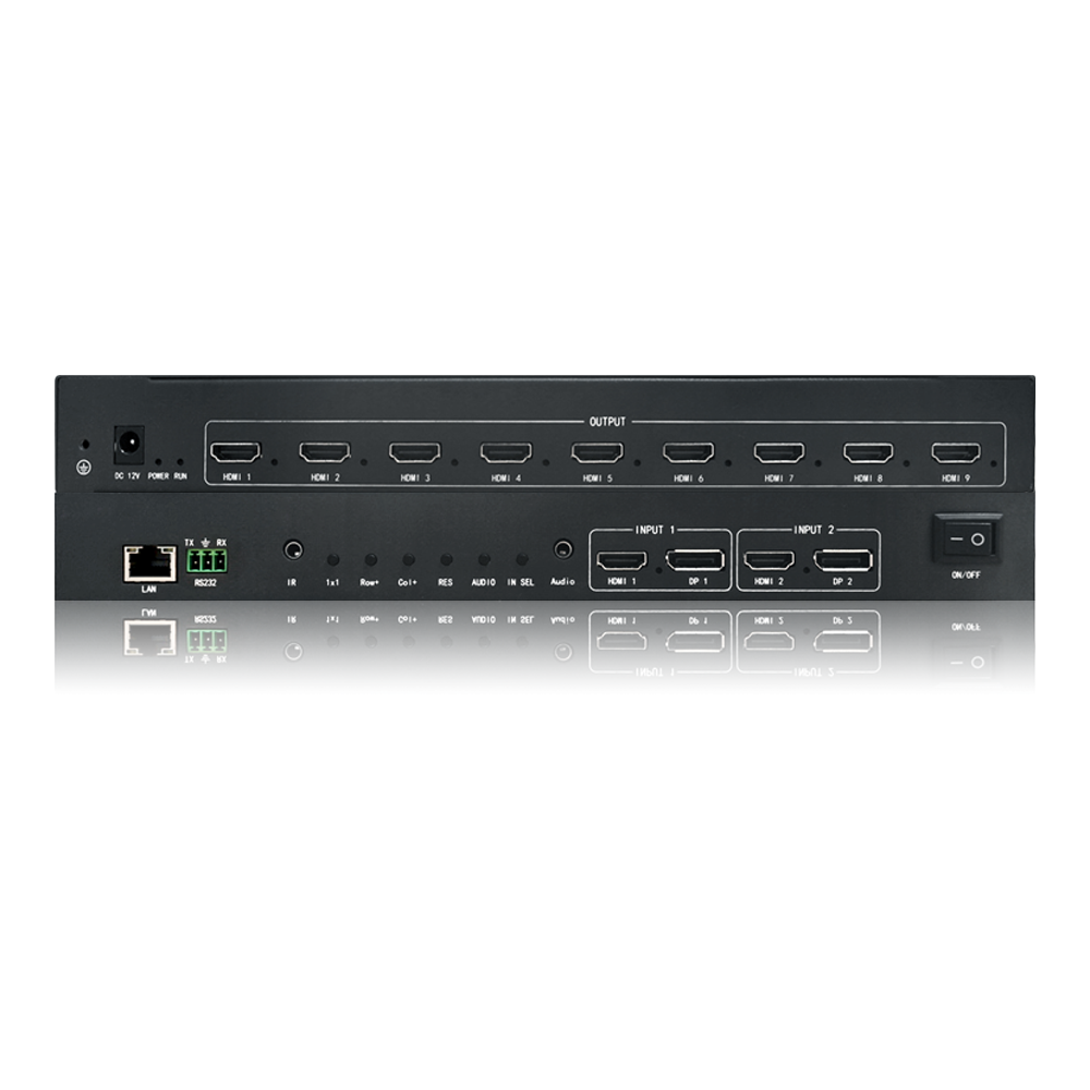 BIT-VWC-209SW 4K60 Video Wall Controller 2x9 Seamless Splicing Processor HDMI DP Multi-Screen Display