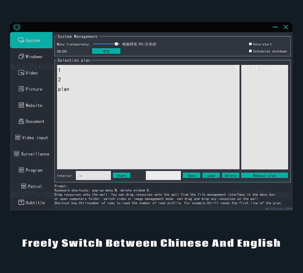 Multiply Window Control BIT-MultiPictures Windowing Software Split Screen Software Arrange ...