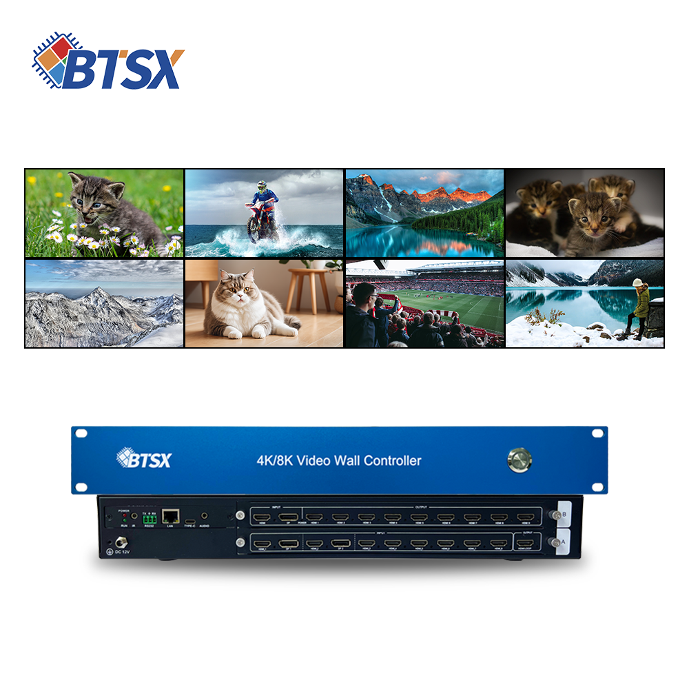 BIT-VP-809-2L multi-screen processor 2x4 multi-picture video wall layout for command center