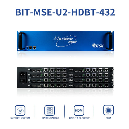 BIT-MSE-U2-HDBT-432 UHD HDBaseT HDMI Video Wall Controller 4input 32output Multi-Monitor Controller