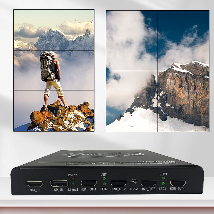 BIT-MSE-4K60-104PRO 4K60Hz 2x2 1x4 4x1 1x3 3x1 Video Wall Controller  HDMI/DP 2 Inputs 4 Outputs