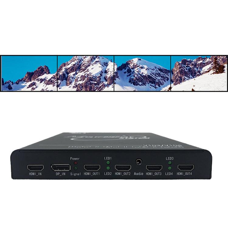 BIT-MSE-4K60-104HD 1x4 1x3 1x2 Video Wall Controller Projection Fusion System HDMI/DP 1 In 4 Out