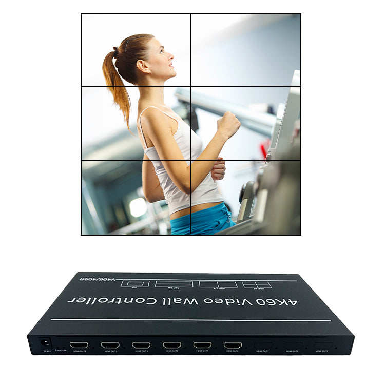 BIT-VWC-406R 4K 60Hz LCD Video Wall Controller Processor 3x3 2x4 4x2 2x2 2x3 3x2 HDMI DP Rotation Remote Control RS232