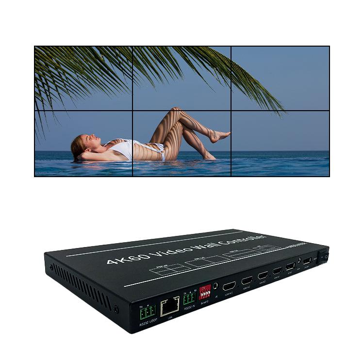 BIT-VWC-406R 4K 60Hz LCD Video Wall Controller Processor 3x3 2x4 4x2 2x2 2x3 3x2 HDMI DP Rotation Remote Control RS232