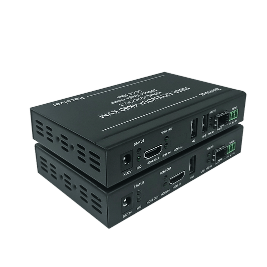 4Kx2K HDMI KVM Extender USB Extender Over Fiber 10km HDMI to Fiber Converter RS232 HDCP