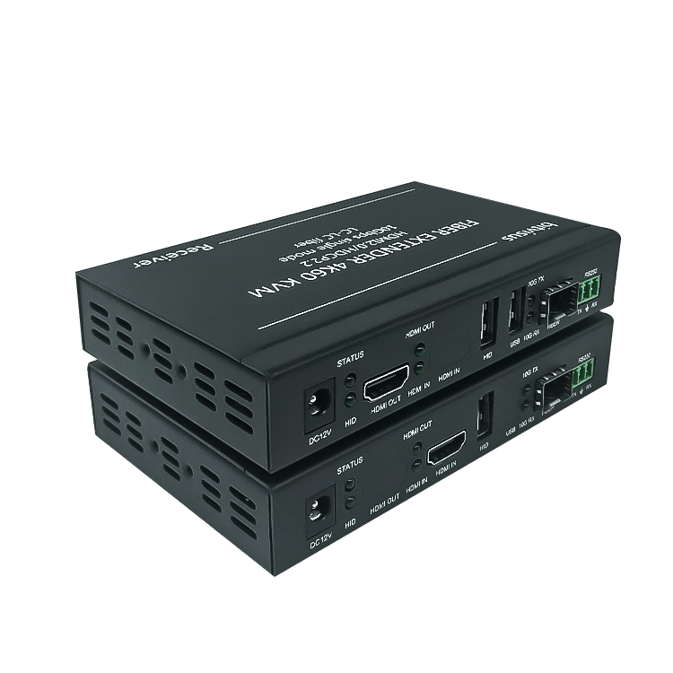 4Kx2K HDMI KVM Extender USB Extender Over Fiber 10km HDMI to Fiber Converter RS232 HDCP