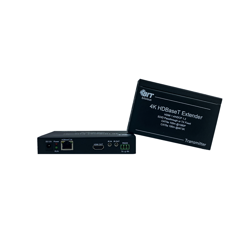 BIT-Ex-HDBT-4K-KVM-100 4K HDMI KVM USB Extender 3D Video 100m Transmitter Receiver IR control HDCP 2.2 POE RS232